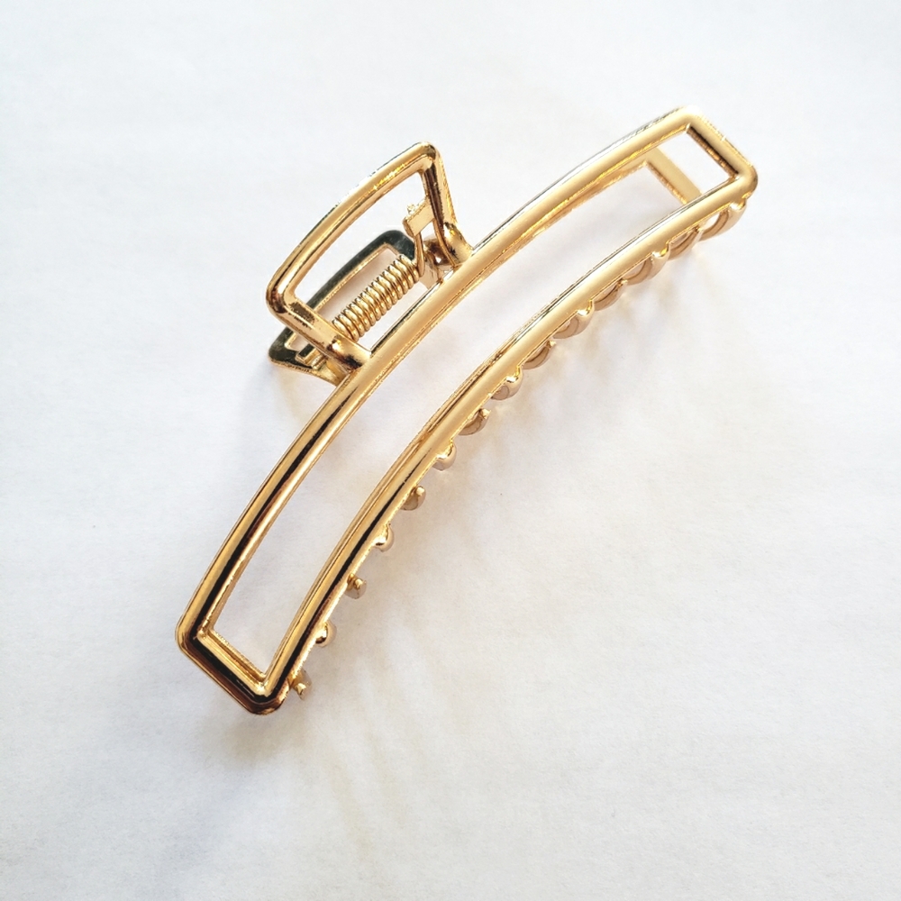 Gold Tone Metal Hair Claw Hair Clip